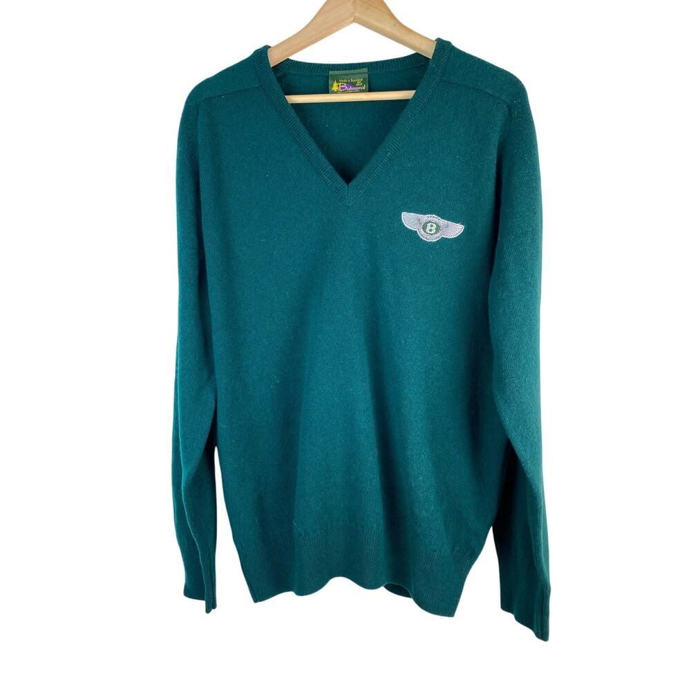 Balmoral Men's XL Green 44" 100% Lambswool Sweater Made in Scotland*